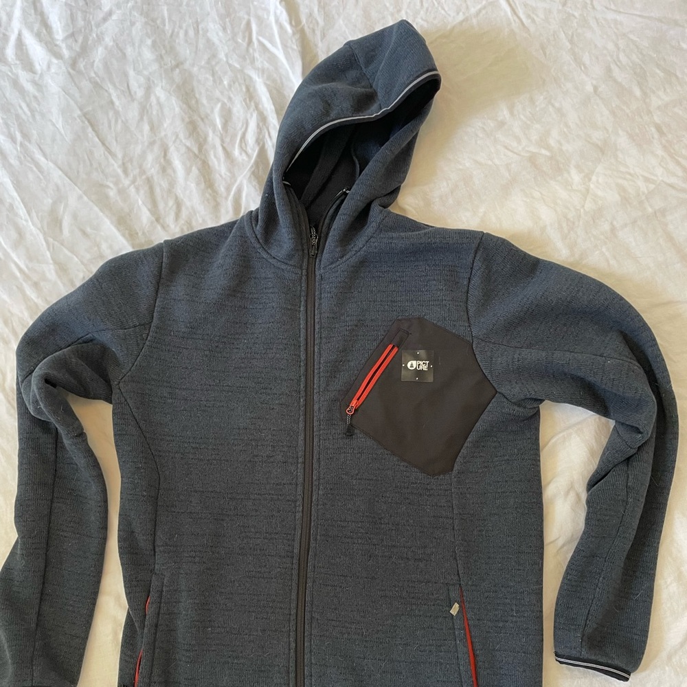 Picture Organic - Men’s Navy Fleece Hoodie - Medium